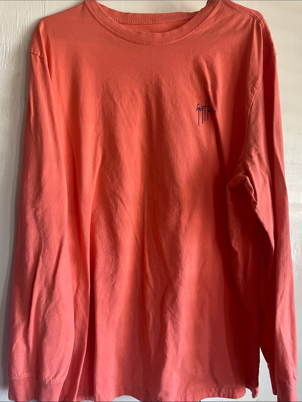 Guy Harvey Long-Sleeve Tee in Coral Pink